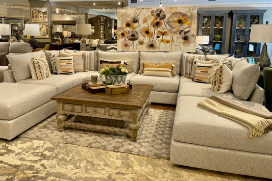 Modern Raffia Sectional