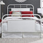 Antique White Metal Bed